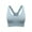 Blue, variant on High Impact Sports Bras For Women Racerback Push Up Full Coverage Running Bras Workout Crop Tank Tops Longline Sports Bralettes White XL