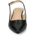 thumbnail image 6 of Journee Womens Sylvia Sling Back Covered Block Heel Pumps, Widths Available, 6 of 9