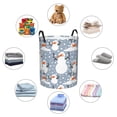 thumbnail image 4 of Daiia Happy Snowmen Snowfall Round Laundry Basket with Handles Thickened Waterproof Circular hamper,Dirty Clothes Storage Basket for Bedroom,Bathroom,College Dorm-Medium, 4 of 6