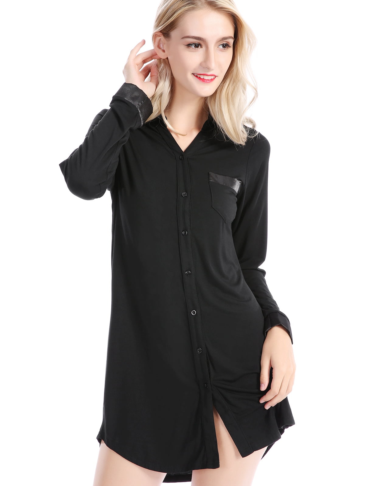 womens button down nightgown