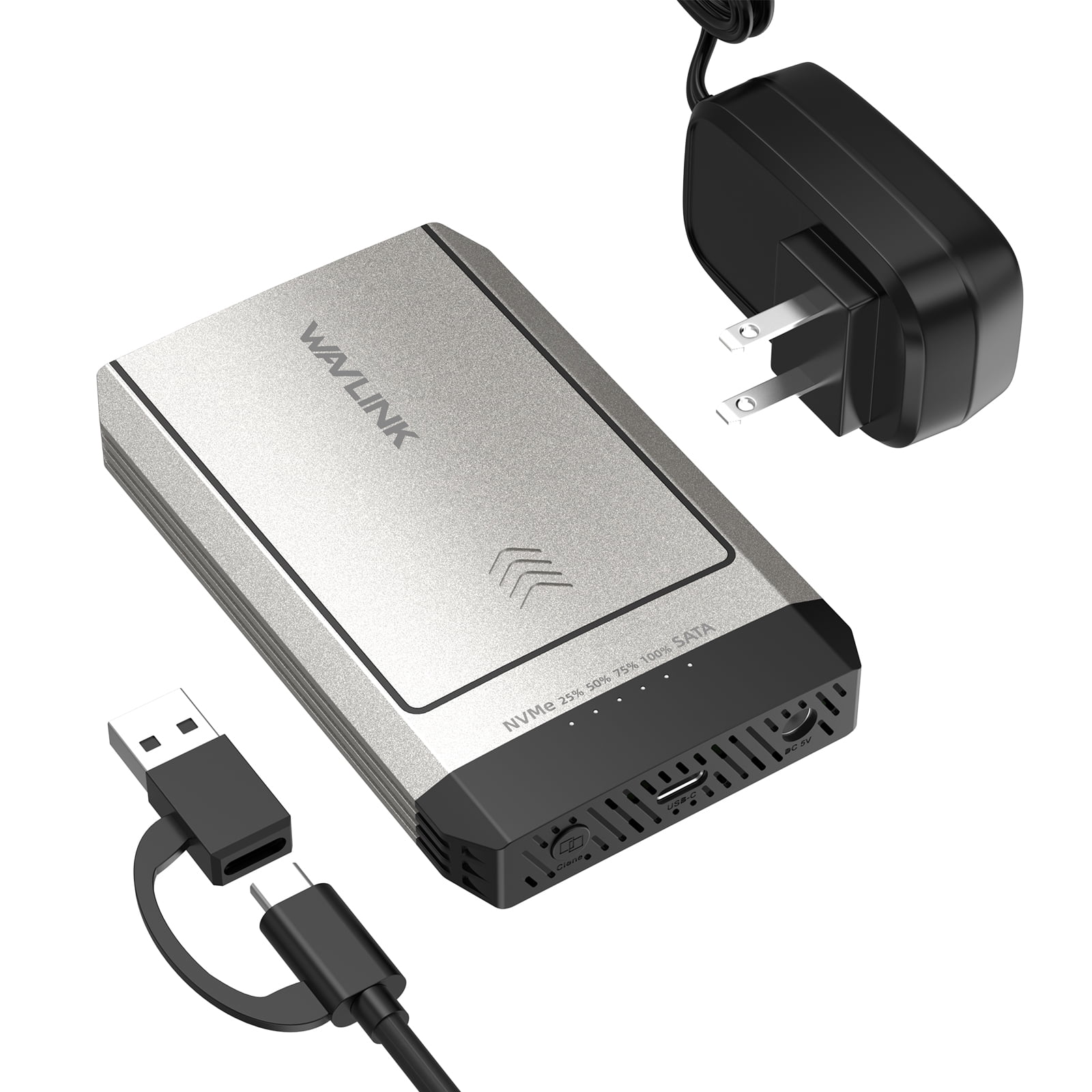 M.2 SSD Dual-Bay Duplicator, 8TB Expansion Storage, Compatible with NVMe