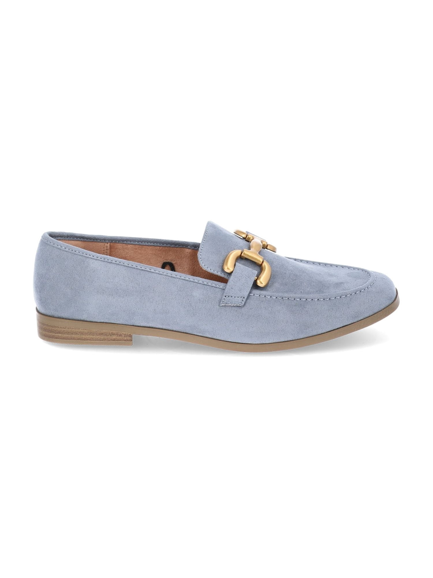 Time and Tru Women's Faux Leather Buckle Loafers
