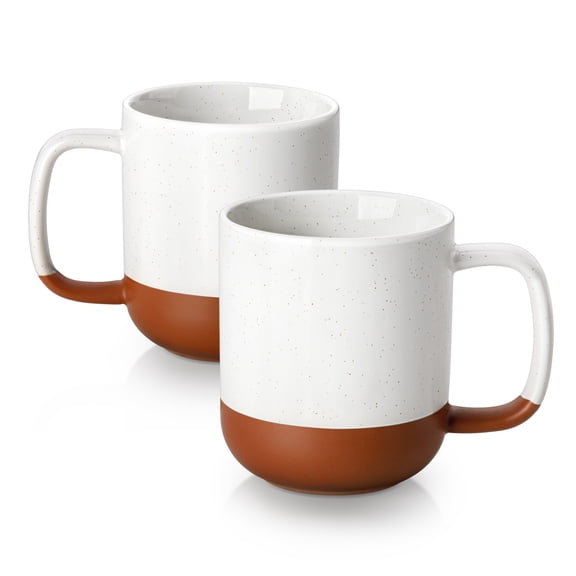 MALACASA Coffee Mugs Set of 2, 16 oz Large Porcelain Mug, Ceramic Tea Cups with Handle for Men Women, Mug Gift Set, Housewarming Wedding Gift