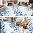 thumbnail image 5 of Spring Blue Floral Area Rugs 6'x9', Washable Small Throw Rugs for Kitchen Dining room, Farmhouse Weeping Floral Leaves Indoor Outdoor Rug Non-Slip Low Pile Carpet Runner Reversible Floor Mats, 5 of 8