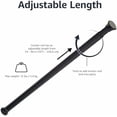 thumbnail image 3 of Basics Adjustable Sturdy Spring Tension Curtain Rod, No Drilling/No Holes, 54-90", Black, Classic Finial, 3 of 6