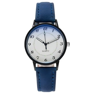 Women\'s Blue White Leather Strap Analog Quartz Luminous Dial Waterproof Watch Amazon.com: OLEVS Womens Watches for Ladies Female Wrist  main image 2