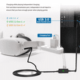 thumbnail image 3 of Link Cable 5M/16FT for Quest 2/Pico 4/Neo 3, with Separate Charging Port, 5Gbps High Speed Data Transfer, USB 3.0 Type A to C Cable for VR Headset Accessories and PC-5M/16FT, 3 of 5