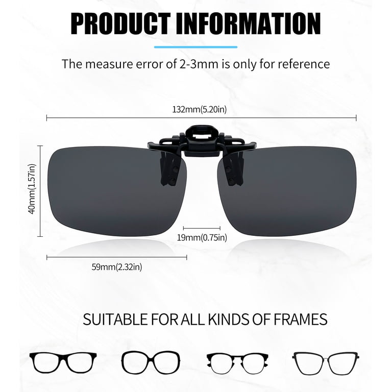 Joopin Polarized Flip-Up Clip-On Sunglasses, 2-Pair Pack photo 8