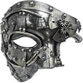 thumbnail image 1 of Máscara de Halloween Robot Steampunk - Máscara de maquillaje Venecia para hombre ER, 1 of 5