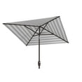 thumbnail image 3 of SAFAVIEH Outdoor Collection Iris Fashion Line 7.5-Foot Square Umbrella Black/White, 3 of 6