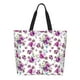thumbnail image 1 of Disketp Violets Flowers Bolsa Tote Estampada para Mujer, Bolso de Hombro y de Mano para Compras y Viajes, 1 of 8