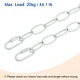 thumbnail image 5 of Uxcell 3mm Thick 1m Long Chain Connectors Pendant Light Fixture Chains White 1 Set, 5 of 5