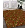 thumbnail image 3 of Ahgly Company Tapis d'Intérieur Lavables en Machine Rectangle Transitionnel Rouge Cramoisi, 2' x 5', 3 of 7
