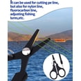 thumbnail image 4 of 3 PCS Fishing Scissors, Stainless Steel Fishing Line Cutter &braided Line Cutter, Cutters with Titanium Coating-Fishing with Hook and Retractable Coil Lanyards Fishing Accessories (Black), 4 of 5