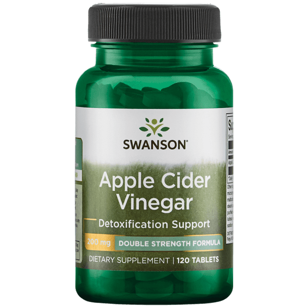 Swanson Apple Cider Vinegar Double Strength 200 mg 120 Tablets