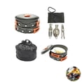 thumbnail image 4 of Wosthever Juego de utensilios de cocina para acampar, 11 Uds., juego de cocina de aluminio para exteriores, hervidor de agua, olla, viaje, Kits de desorden para acampar, 4 of 6