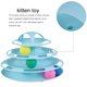 thumbnail image 5 of Juguete de pista para gatitos: cuatro niveles de juego interactivo, pista circular con bola en movimiento, 5 of 7