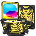 thumbnail image 2 of Dteck for iPad 10th Gen 10.9 inch 2022, Heavy Duty Shockproof Rugged Shoulder Strap Foldable Kickstand Cover with Pencil Holder, Black+Yellow, 2 of 7