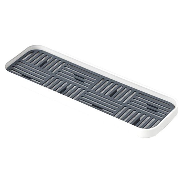 Faucet Sink Countertop Storage Holder Double Layer Shelf Rack Water Draining Organizer Tray Cloth Rag for Kitchen Pink Small