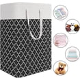 thumbnail image 2 of HomeHacks Laundry Baskets, Laundry Hamper with Long Handles, Collapsible Waterproof Clothes Hamper, Durable Tall Laundry Bin, Clothes Hamper for Bedroom, Bathroom, Dorm, Toys, 75L, 1-Pack, Black, 2 of 7