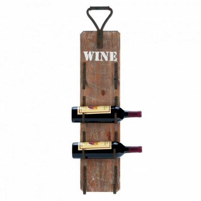 Accent Plus 10018299 Wine Bottle Wall Rack with Metal Handle