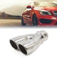 thumbnail image 3 of Unique Bargains 75mm Inlet Dual Twin Tip Racing Car Exhaust Pipe Y Shaped Muffler Tailpipe, 3 of 5