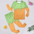 thumbnail image 2 of DHFJKG Pyjama Boys Girls Outfits Set Soft Long Sleeve Round Neck Pajama Set With Ice Cream Print Comfortable Sleepwear For Toddler And Kids Cute Pyjamas, 2 of 4