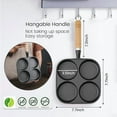 thumbnail image 2 of 4 Cup Cast Iron Egg Frying Pan,Household Cast Iron Fried Egg Pan with Wooden Handle,Egg Burger Omelette Pot Pancake Pot Cooker Griddle,Breakfast Non-Stick Skillet for Egg,Kitchen Cooking Tool (Black), 2 of 10