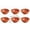Orange, variant on Sauce Dishes Set of 6, Wheat Straw Dipping Bowls for Soy Sauce and Condiments, Unbreakable Small Plates, Dishwasher and Microwave Safe Reusable Appetizer Dishes