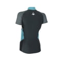 thumbnail image 2 of Aqua Sphere Amy Grey/Teal Womens Short Sleeve Rashguard Shirt Size Large, 2 of 2