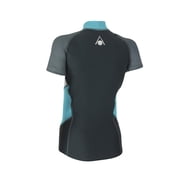 Aqua Sphere Amy Grey/Teal Womens Short Sleeve Rashguard Shirt Size Large