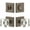 Titanium Gray, variant on Viaggio 628747 Quadrato Solid Brass Single Cylinder Keyed Entry Door Knob Set And Deadbolt