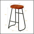 thumbnail image 4 of 29.52" Stylish and Minimalist Bar Stools Set of 2, Counter Height Bar Stools, for Kitchen Island, Coffee Shop, Bar, Home Balcony, Brown, 4 of 8