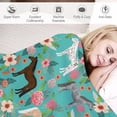 thumbnail image 4 of Horses Floral Horse Breeds Farm Animl Flannel Fleece Throw Blanket Fall Decorations Air Condition Blankets for Couch Sofa Living Room Pinic 40"x50", 4 of 6