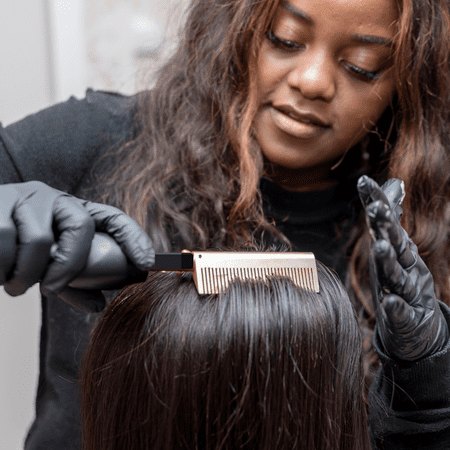Hot & Hotter Ceramic Electrical Pressing Comb, Black & Gold