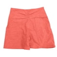 thumbnail image 5 of Yoga Shorts for Women High Waist Lifting Stretchy Slim Fit Solid Print Pocket Ruched Gym Shorts for Athletic Wear Orange L, 5 of 5