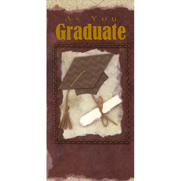 Freedom Greetings Earthtones with Cap and Diploma Graduation Money Holder