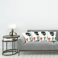 thumbnail image 3 of Ambesonne White Throw Pillow Cover 4 Pack, Grunge Alien Heads Art, 24", Red Green, 3 of 7