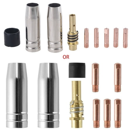 

9Pcs/Set 15Ak Mig/Mag Welding Nozzle Contact Tips 0.8X25Mm M6 Gas Connector Holder Set