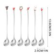 thumbnail image 4 of Nmdmisc 6pcs Christmas Stainless Steel Spoon Coffee Stirring Spoons Dessert Spoon Christmas Gifts Box Set Ornaments Decor, 4 of 6