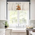 thumbnail image 2 of Autumn Window Curtain Valance for Kitchen Windows/Bathroom/Living Room/Bedroom Privacy Decorative Rod Pocket Short Window Valance Curtain, 52" W x 18" L, Patch Scarecrow Pattern Pumpkin, 2 of 5