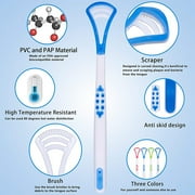 Tongue Brush Cleaner Tongue Scrubber Tongue Scraper Plastic asy to Use for Kids and Adults,Pack of 4