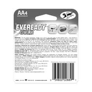 Eveready Gold Alkaline AA Batteries, 4 Pack of Double A Batteries