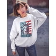 thumbnail image 2 of Lady Liberty With Usa Flag Sweatshirt Women -Image by Shutterstock, Female Large, 2 of 4