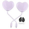 thumbnail image 4 of 2 Pieces Rearview Mirror Side View Mirrors Convex Mirrors Heart Shaped Design Universal Fit for Motorcycle Scooter, 4 of 9