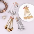 thumbnail image 4 of 6pcs/set Christmas Decorations For Home  Coffee Spoons Dessert Spoon Fork, 4 of 6