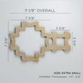 thumbnail image 2 of Ekena Millwork 11 1/8"W x 7 3/8"H x 1/4"T Extra Small Cordova Decorative Fretwork Wood Wall Panels, Red Oak, 2 of 13
