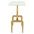 thumbnail image 2 of ZUO Clement Modern Aluminum Marble and MDF Side Table in White, 2 of 5