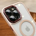 thumbnail image 5 of Frosted Matte Metal Camera Lens Protection Magnetic Case for iPhone, Compatible with MagSafe Wireless Charging (Purple,iPhone 15 Plus), 5 of 6