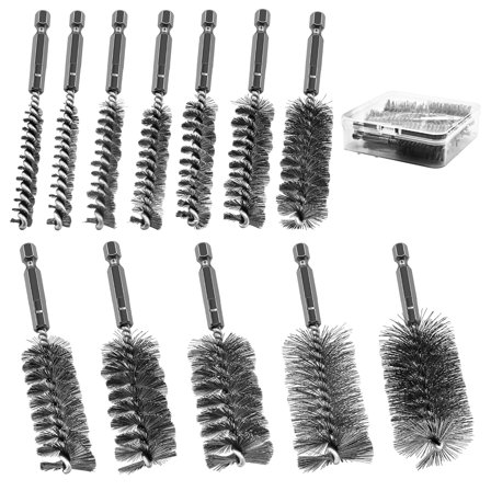 8 Pcs Wire Brush for Drill,Wire Wheel for Drill 1/4 inch Hex Shank Round Shank,Wire Cup Brush Drill Attachment for Rust Removal,Corrosion and Scrub Surfaces